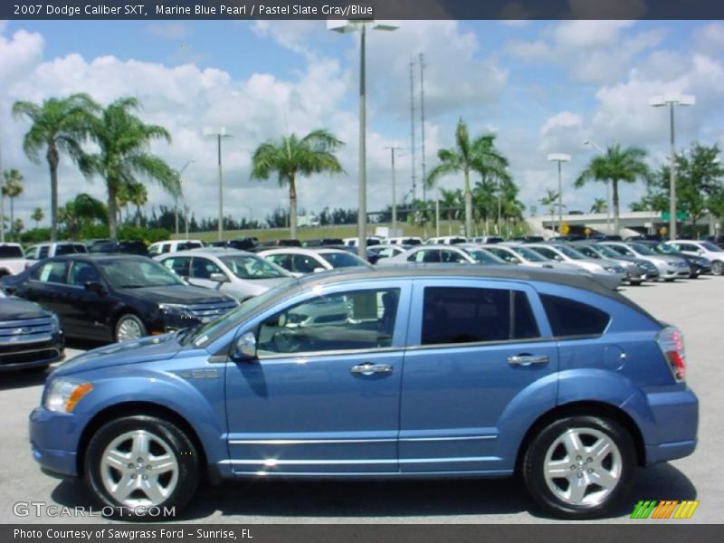 Marine Blue Pearl / Pastel Slate Gray/Blue 2007 Dodge Caliber SXT