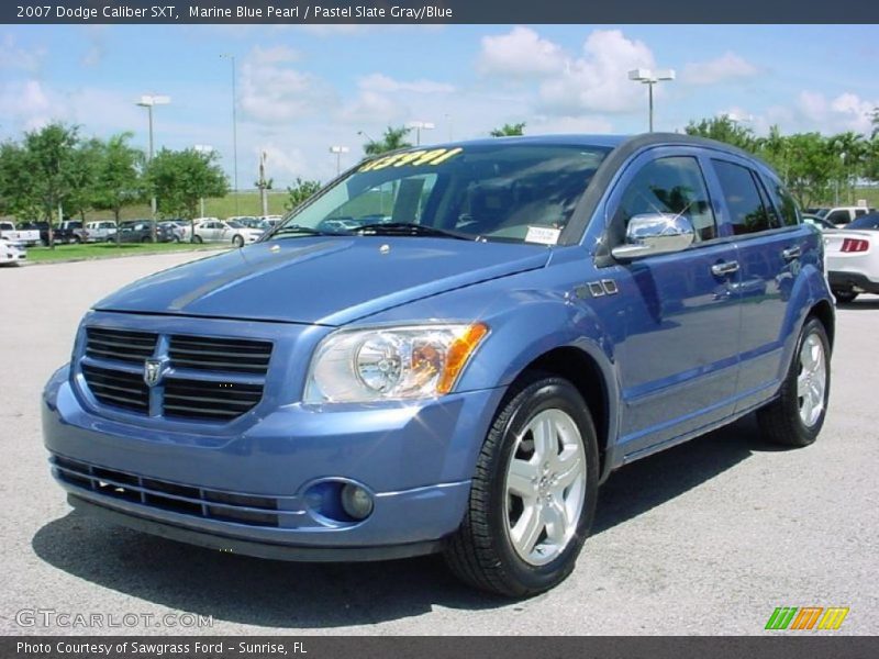 Marine Blue Pearl / Pastel Slate Gray/Blue 2007 Dodge Caliber SXT