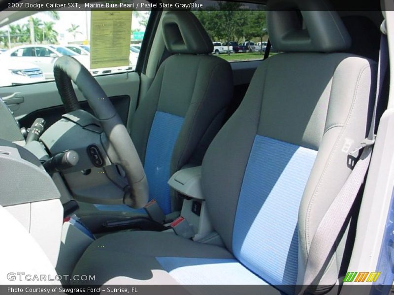 Marine Blue Pearl / Pastel Slate Gray/Blue 2007 Dodge Caliber SXT