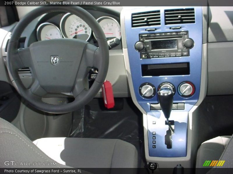 Marine Blue Pearl / Pastel Slate Gray/Blue 2007 Dodge Caliber SXT