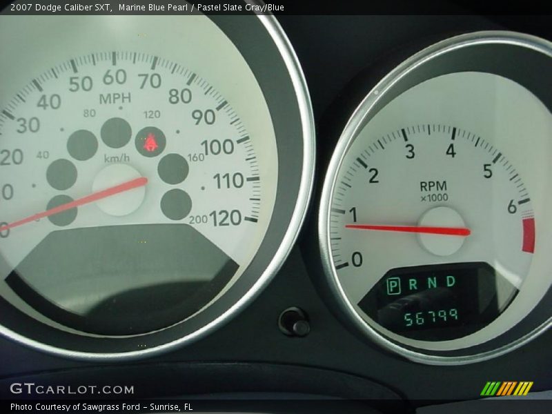 Marine Blue Pearl / Pastel Slate Gray/Blue 2007 Dodge Caliber SXT