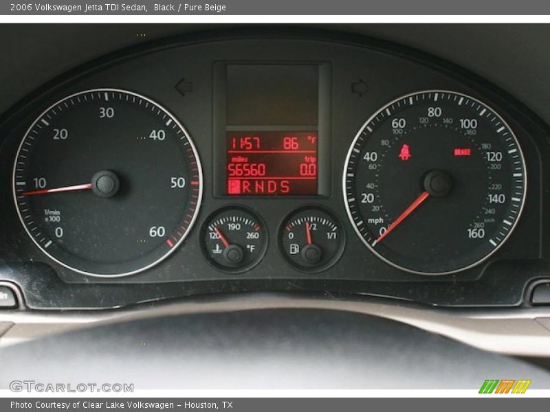 Black / Pure Beige 2006 Volkswagen Jetta TDI Sedan