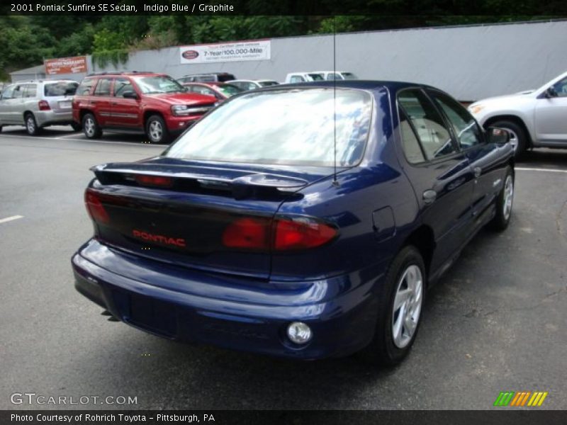 Indigo Blue / Graphite 2001 Pontiac Sunfire SE Sedan