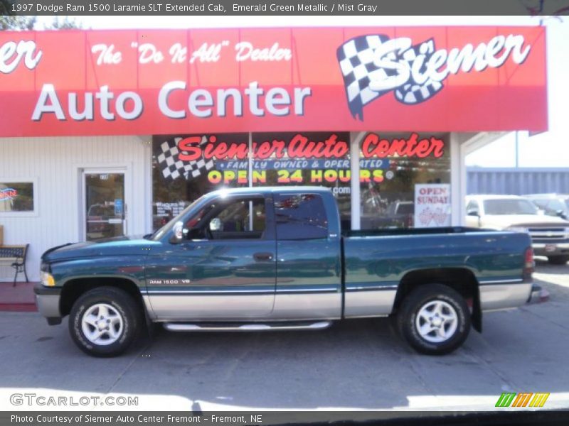 Emerald Green Metallic / Mist Gray 1997 Dodge Ram 1500 Laramie SLT Extended Cab