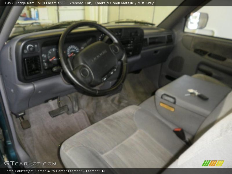 Emerald Green Metallic / Mist Gray 1997 Dodge Ram 1500 Laramie SLT Extended Cab