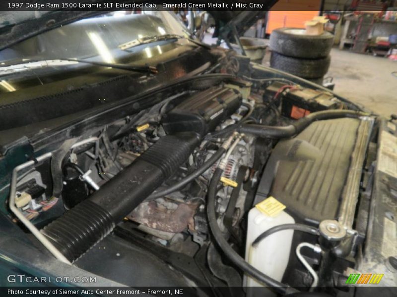 Emerald Green Metallic / Mist Gray 1997 Dodge Ram 1500 Laramie SLT Extended Cab