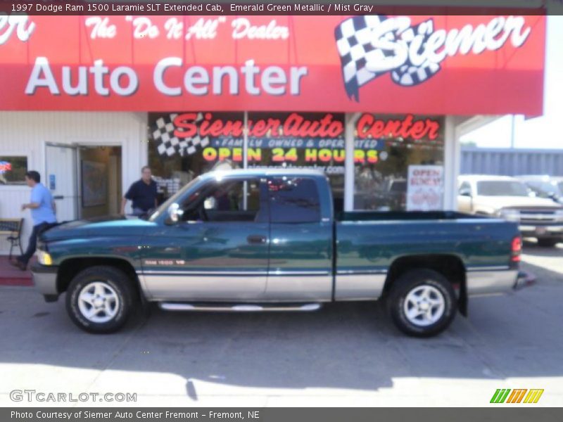 Emerald Green Metallic / Mist Gray 1997 Dodge Ram 1500 Laramie SLT Extended Cab