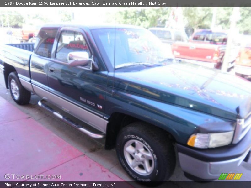 Emerald Green Metallic / Mist Gray 1997 Dodge Ram 1500 Laramie SLT Extended Cab