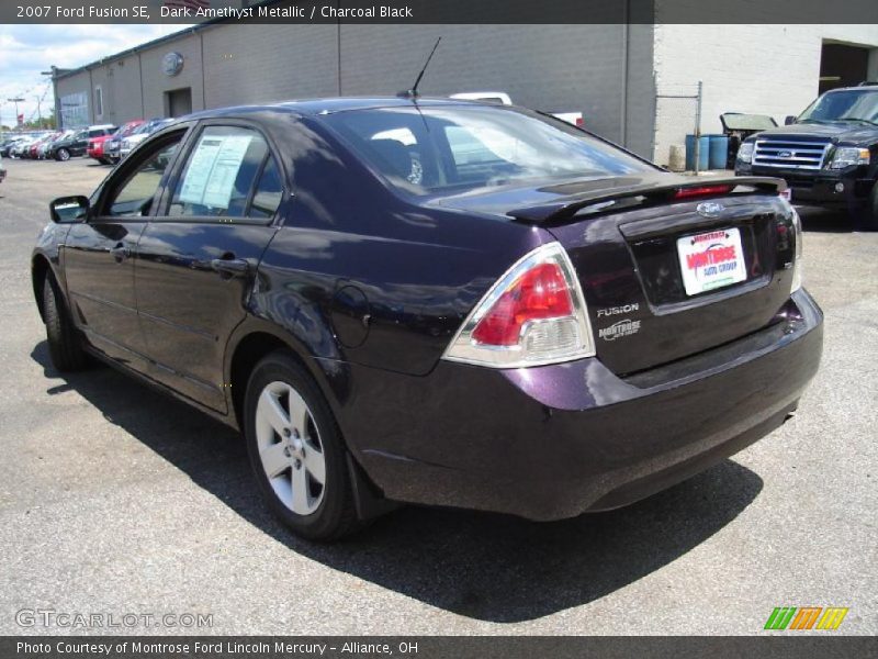 Dark Amethyst Metallic / Charcoal Black 2007 Ford Fusion SE