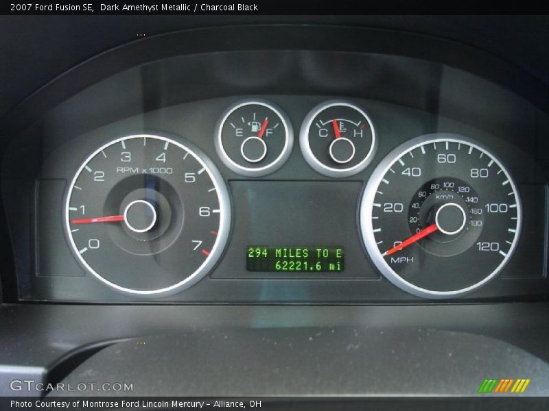 Dark Amethyst Metallic / Charcoal Black 2007 Ford Fusion SE