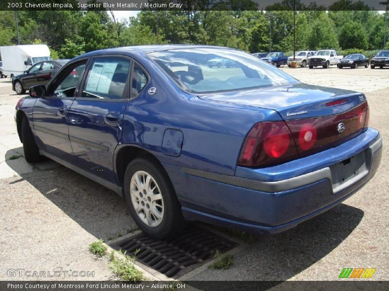 Superior Blue Metallic / Medium Gray 2003 Chevrolet Impala