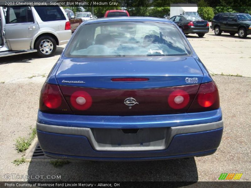 Superior Blue Metallic / Medium Gray 2003 Chevrolet Impala