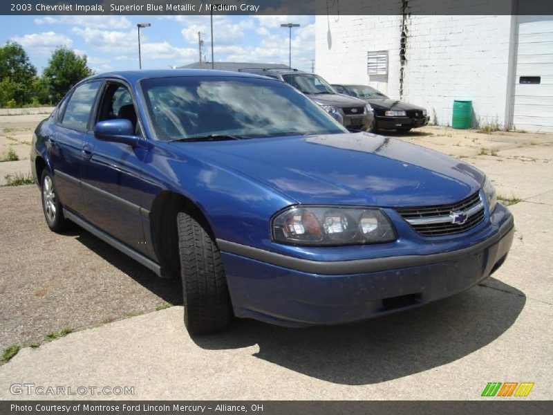 Superior Blue Metallic / Medium Gray 2003 Chevrolet Impala