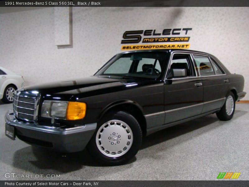 Black / Black 1991 Mercedes-Benz S Class 560 SEL