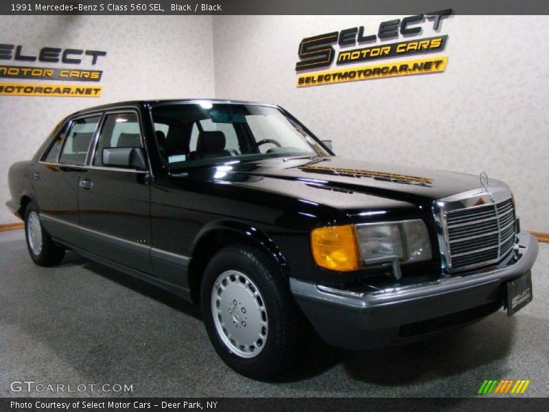 Black / Black 1991 Mercedes-Benz S Class 560 SEL