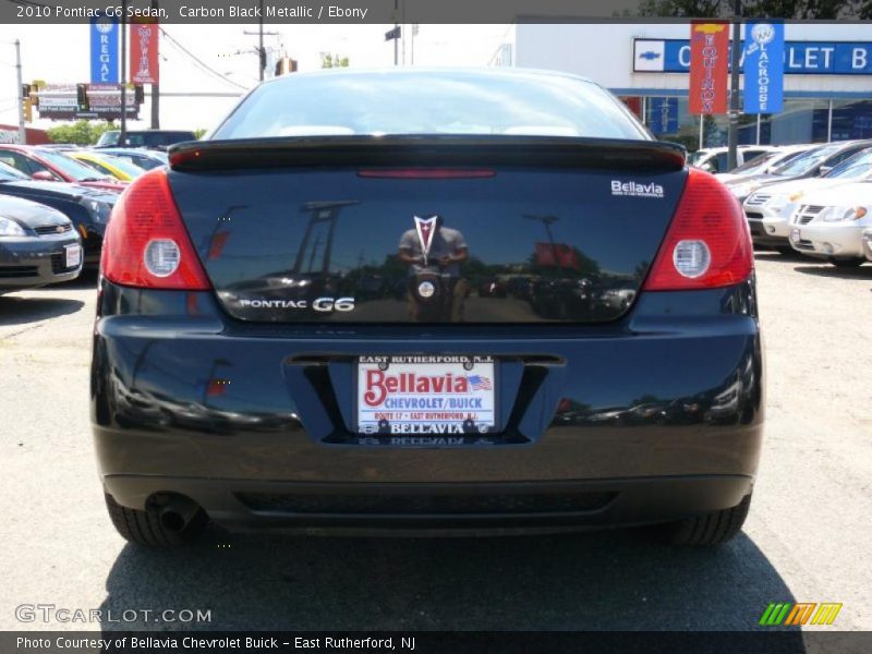 Carbon Black Metallic / Ebony 2010 Pontiac G6 Sedan