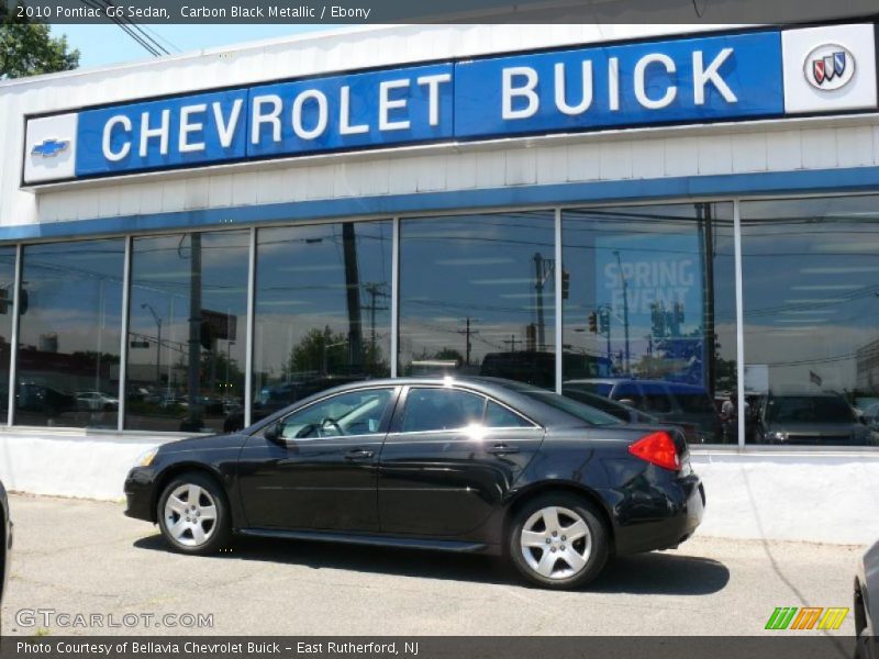 Carbon Black Metallic / Ebony 2010 Pontiac G6 Sedan