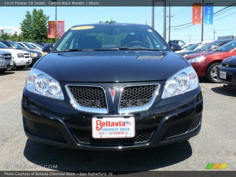 Carbon Black Metallic / Ebony 2010 Pontiac G6 Sedan