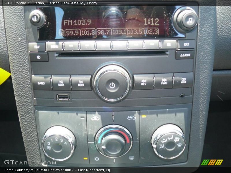 Carbon Black Metallic / Ebony 2010 Pontiac G6 Sedan