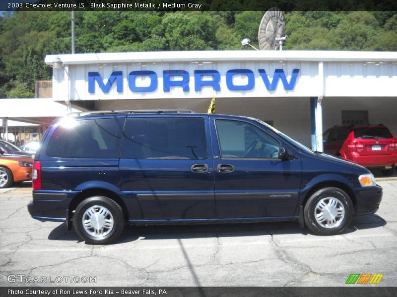 Black Sapphire Metallic / Medium Gray 2003 Chevrolet Venture LS