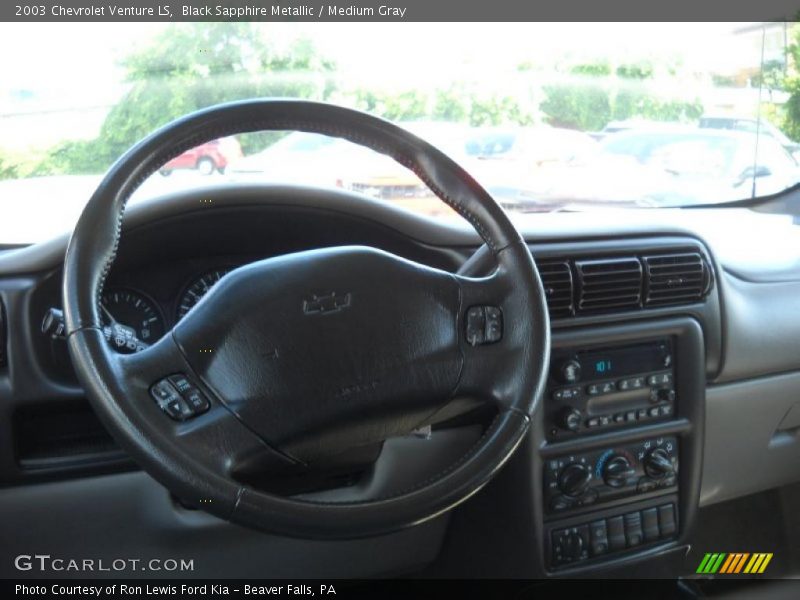 Black Sapphire Metallic / Medium Gray 2003 Chevrolet Venture LS