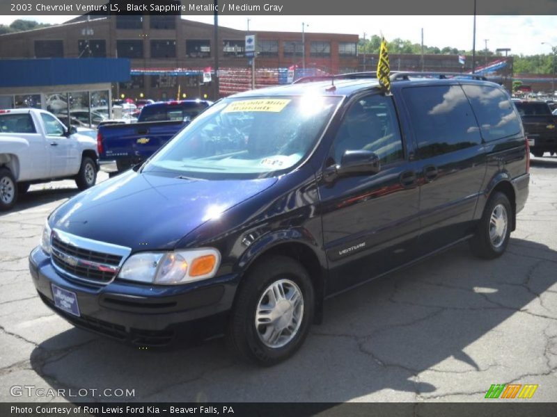 Black Sapphire Metallic / Medium Gray 2003 Chevrolet Venture LS