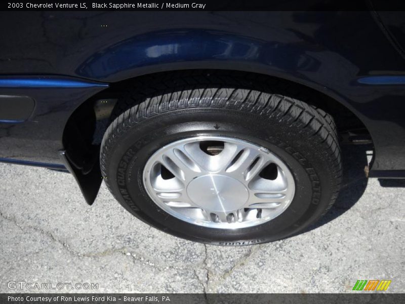 Black Sapphire Metallic / Medium Gray 2003 Chevrolet Venture LS