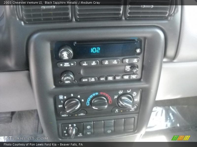 Black Sapphire Metallic / Medium Gray 2003 Chevrolet Venture LS