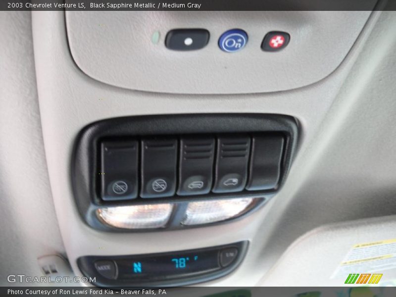 Black Sapphire Metallic / Medium Gray 2003 Chevrolet Venture LS