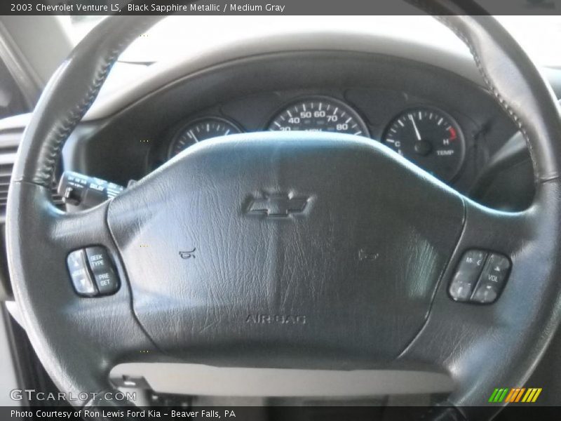 Black Sapphire Metallic / Medium Gray 2003 Chevrolet Venture LS