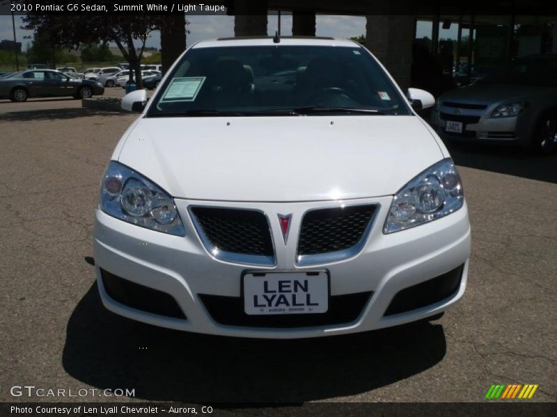 Summit White / Light Taupe 2010 Pontiac G6 Sedan