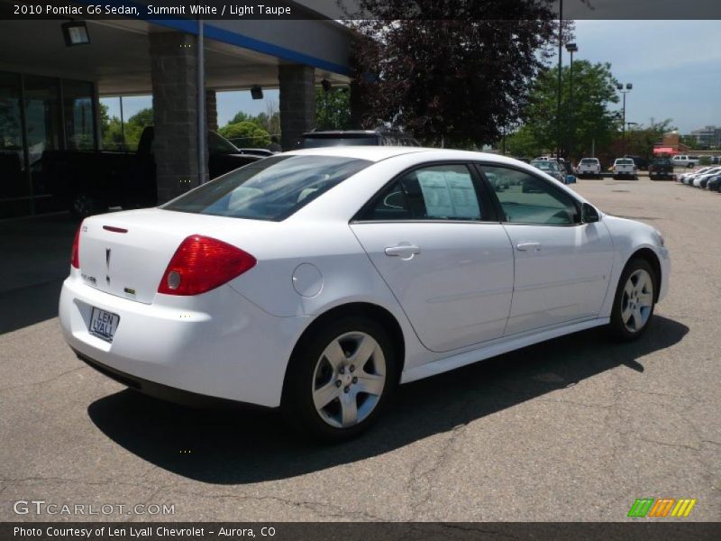Summit White / Light Taupe 2010 Pontiac G6 Sedan
