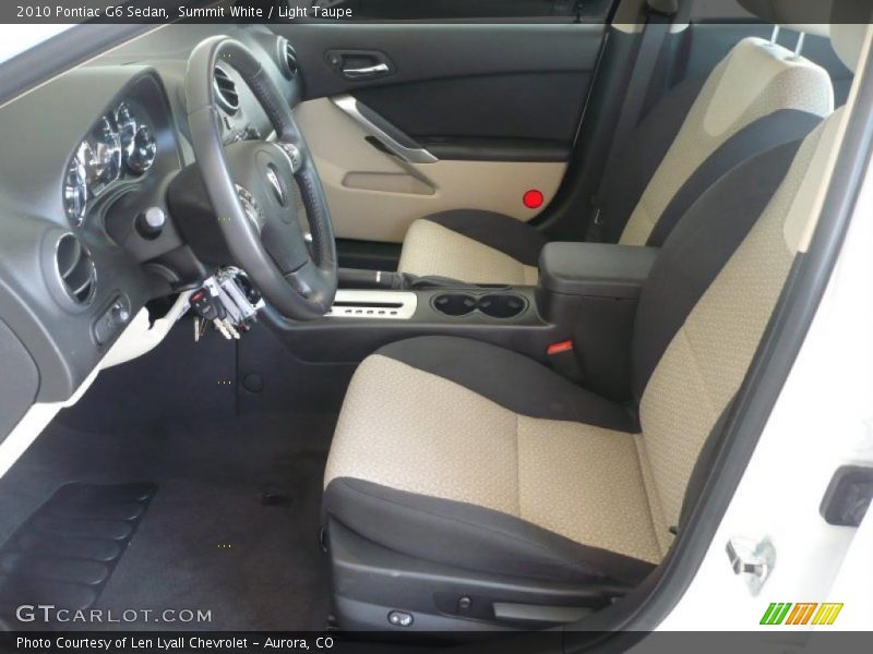 Summit White / Light Taupe 2010 Pontiac G6 Sedan