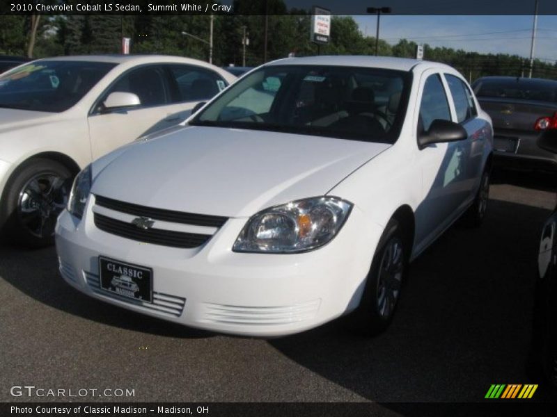 Summit White / Gray 2010 Chevrolet Cobalt LS Sedan