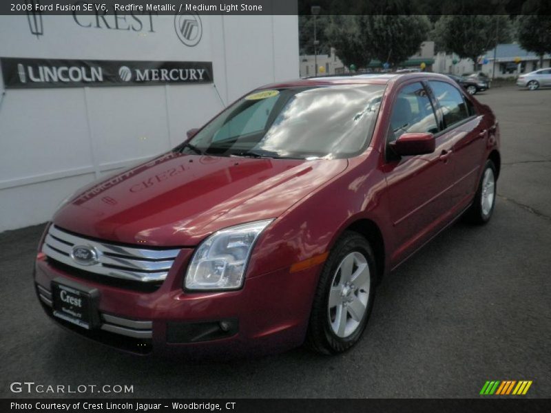 Redfire Metallic / Medium Light Stone 2008 Ford Fusion SE V6
