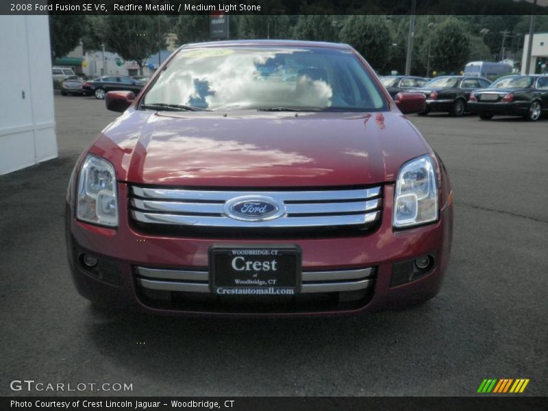 Redfire Metallic / Medium Light Stone 2008 Ford Fusion SE V6