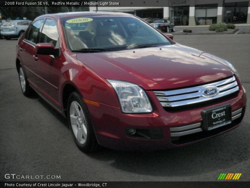 Redfire Metallic / Medium Light Stone 2008 Ford Fusion SE V6