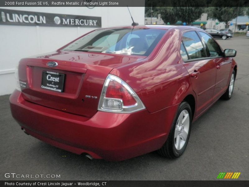 Redfire Metallic / Medium Light Stone 2008 Ford Fusion SE V6