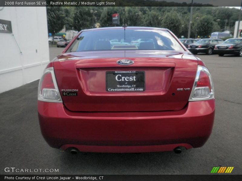 Redfire Metallic / Medium Light Stone 2008 Ford Fusion SE V6