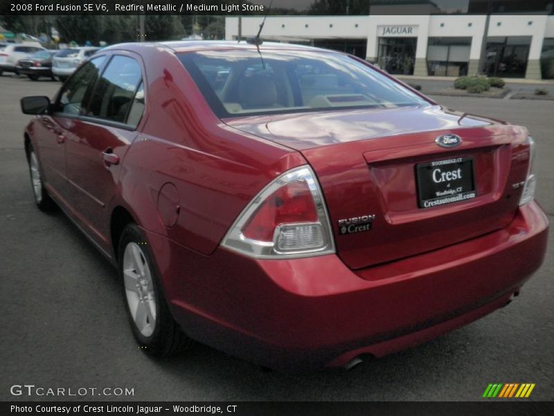 Redfire Metallic / Medium Light Stone 2008 Ford Fusion SE V6