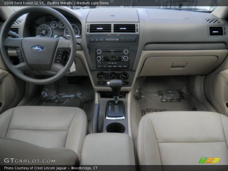 Redfire Metallic / Medium Light Stone 2008 Ford Fusion SE V6