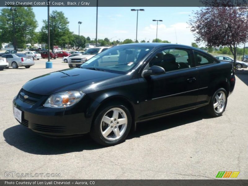 Black / Gray 2009 Chevrolet Cobalt LT Coupe