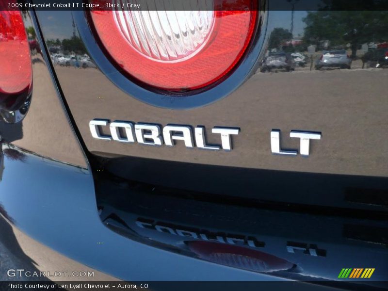 Black / Gray 2009 Chevrolet Cobalt LT Coupe