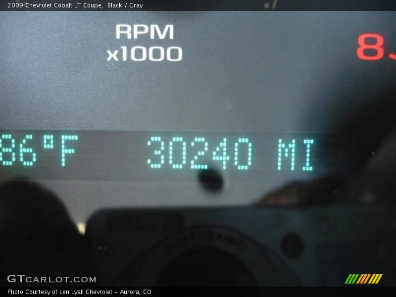 Black / Gray 2009 Chevrolet Cobalt LT Coupe