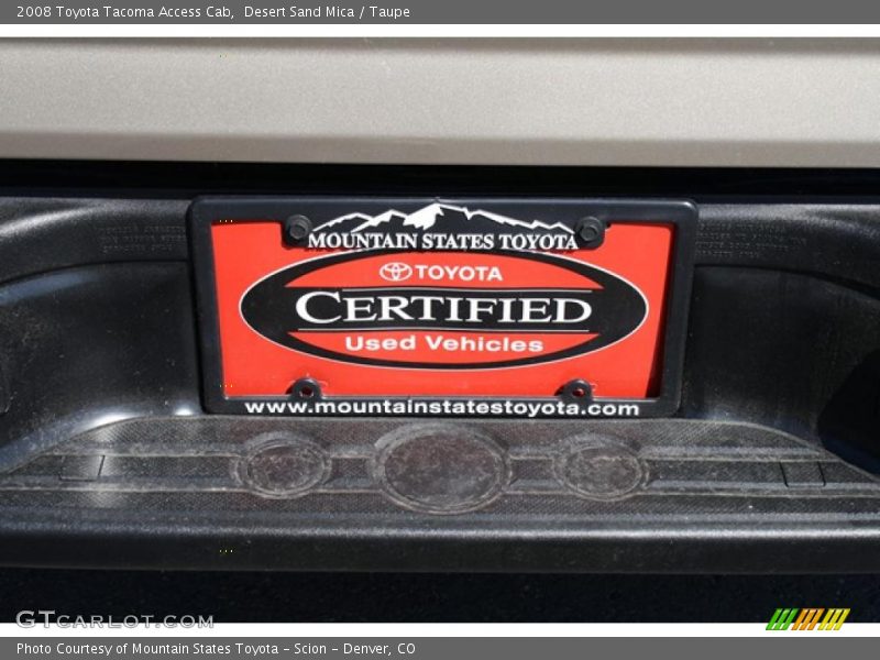 Desert Sand Mica / Taupe 2008 Toyota Tacoma Access Cab