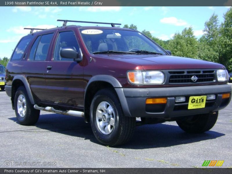 Red Pearl Metallic / Gray 1998 Nissan Pathfinder SE 4x4