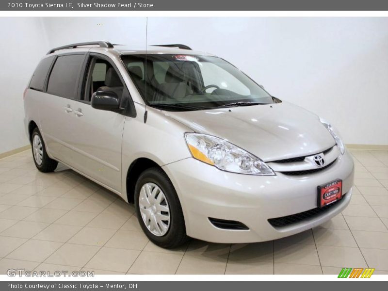 Silver Shadow Pearl / Stone 2010 Toyota Sienna LE