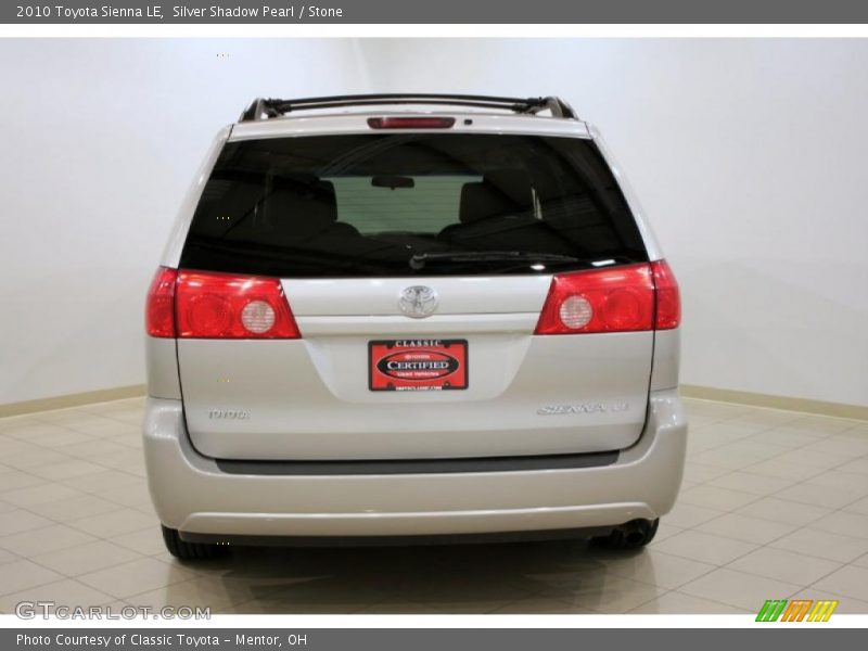 Silver Shadow Pearl / Stone 2010 Toyota Sienna LE