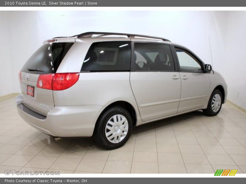 Silver Shadow Pearl / Stone 2010 Toyota Sienna LE