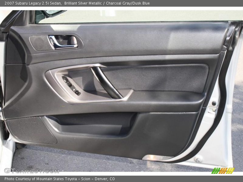 Brilliant Silver Metallic / Charcoal Gray/Dusk Blue 2007 Subaru Legacy 2.5i Sedan